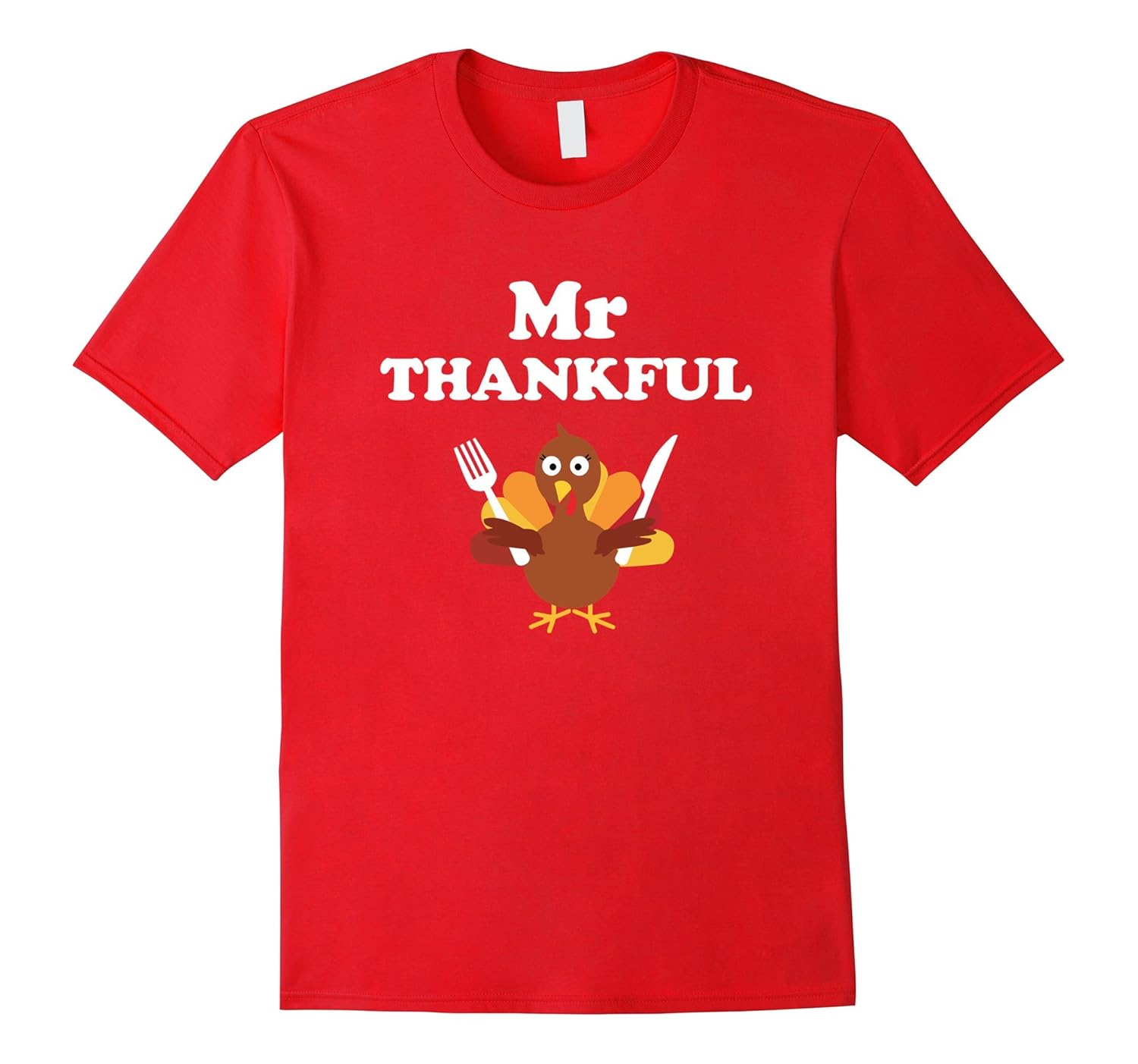 Mr Thankful Turkey T Shirt - Funny Thanksgiving-Rose