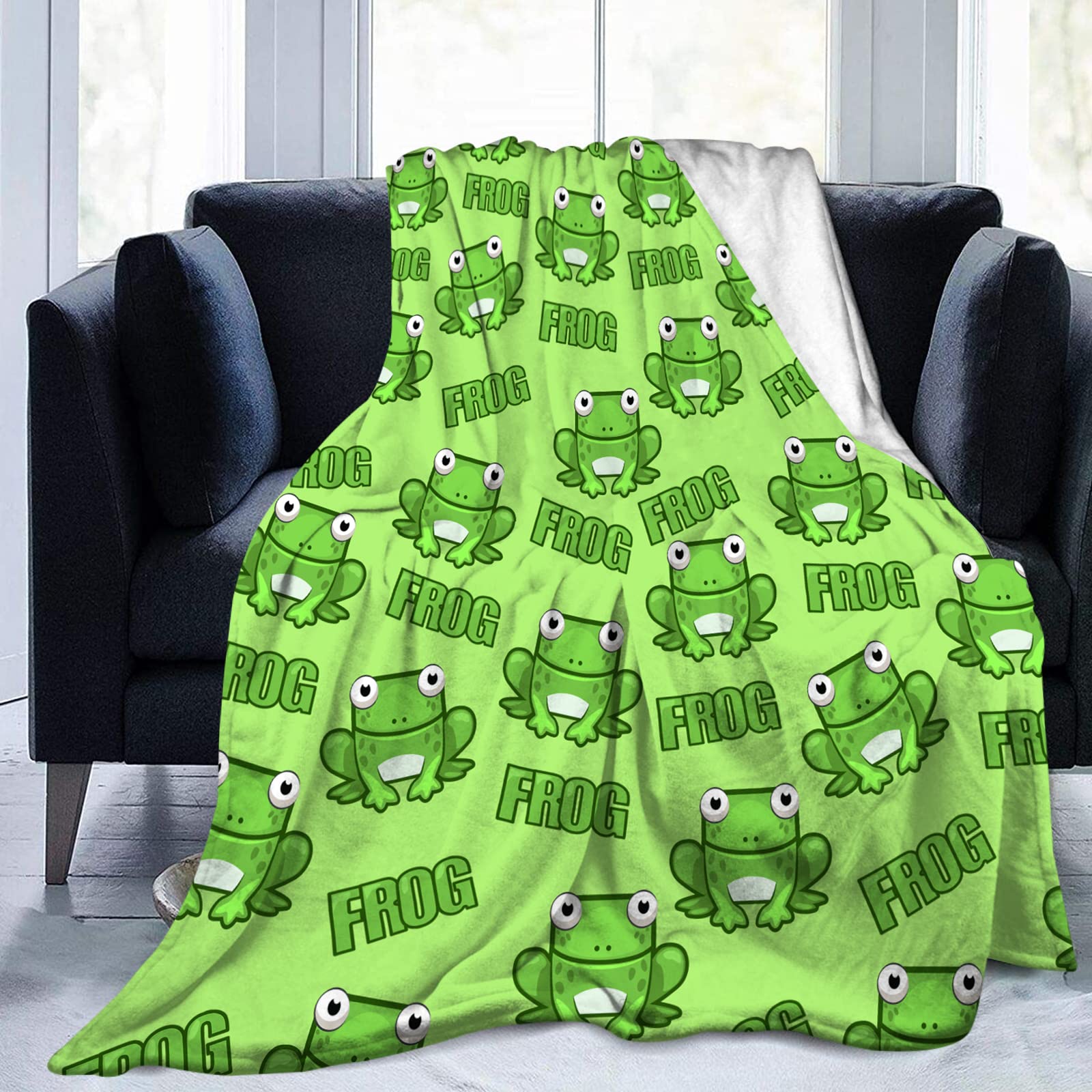 Abaysto Frog Blanket Adult, Flannel Frog Throw Blanket, Aerobics Frog Blanket Throw Soft Fluffy Blanket for Bed Sofa Couch, Great Frog Gifts for Christmas/Thanksgiving 150x200cm(60x80 Inch)