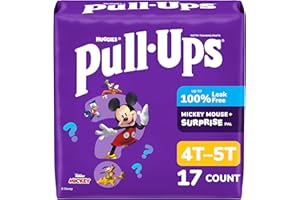 Pull-Ups Boys' Potty Training Pants, Size 4T-5T Training Underwear (38-50 lbs), 17 Count