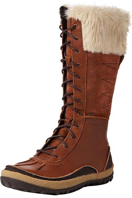 merrell women's chateau tall lace polar waterproof snow boot