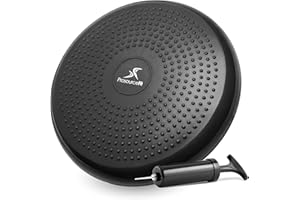 ProsourceFit Core Balance Disc Trainer 35,6 cm de diamètre avec pompe pour améliorer la posture, le fitness, la stabilité