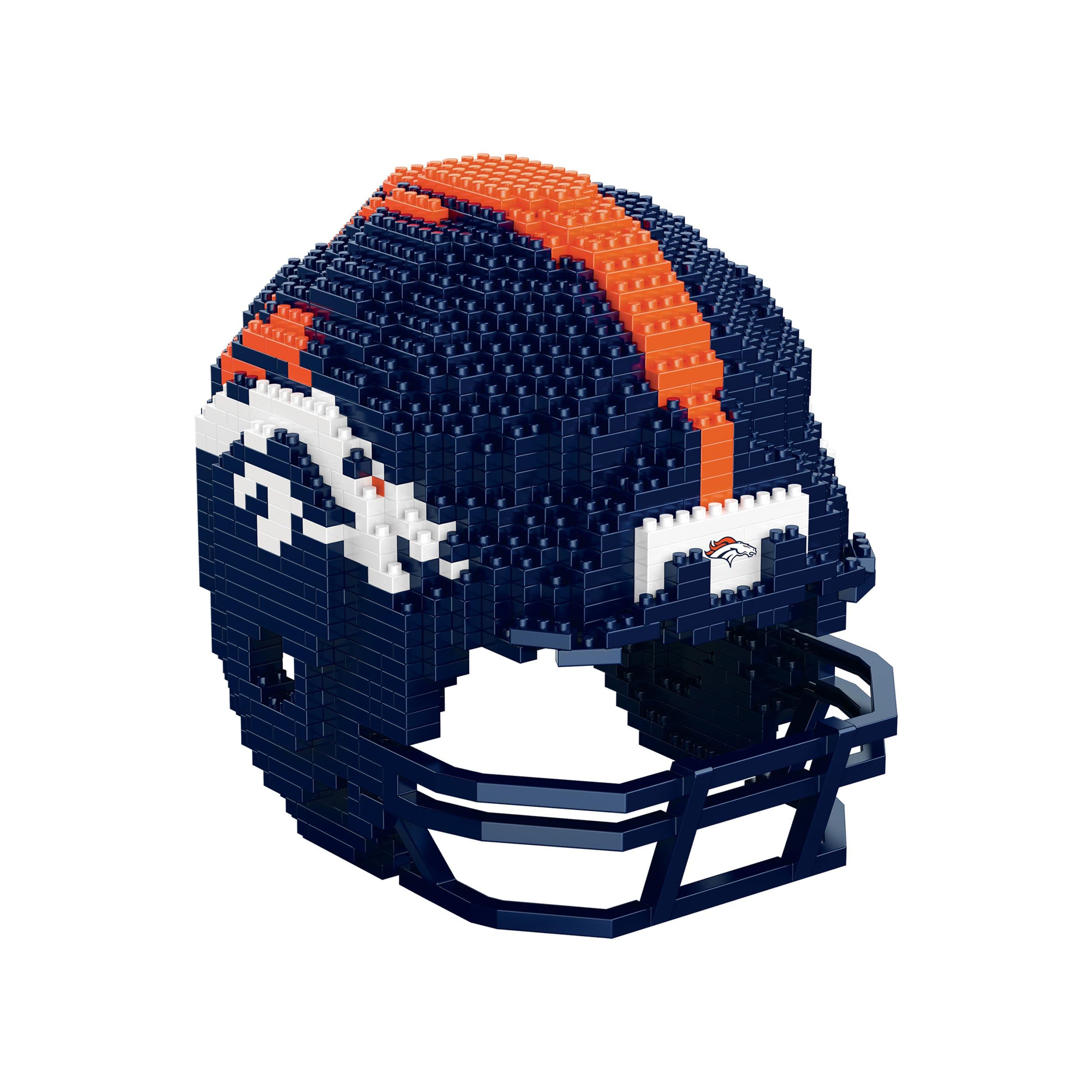 FOCO Officially Licensed Denver Broncos NFL 3D BRXLZ Helmet Building Set