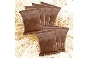 KROMA. Kroma Premium Grass Fed Beef Bone Broth, Dairy & Gluten Free Powder Mix with Collagen, Protein, Turmeric & other Organic Ingredients, Promotes Gut Health & Healthy Skin, Hair & Nails - 7 Packets