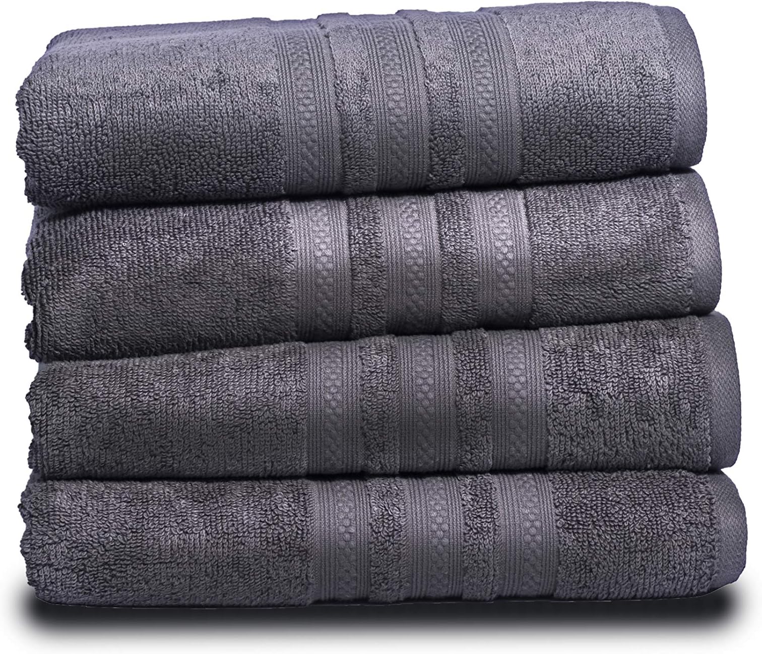 Pure Extravagance Bath Towels - 4-Piece 550 GSM Towel Set - 100% Pure Cotton - Soft, Comfy, Fluffy, Absorbent, Quick-Dry Fabric - Luxury Hotel and Spa-Quality Product - 30x54 Inches