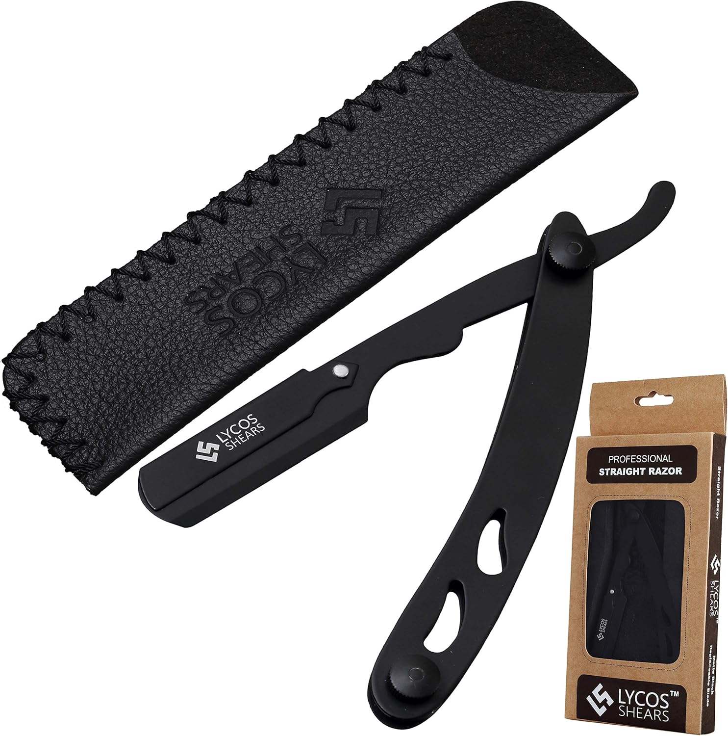 LYCOS Shears ® Classic Matte Cut Throat Razor Kit for Men Stainless