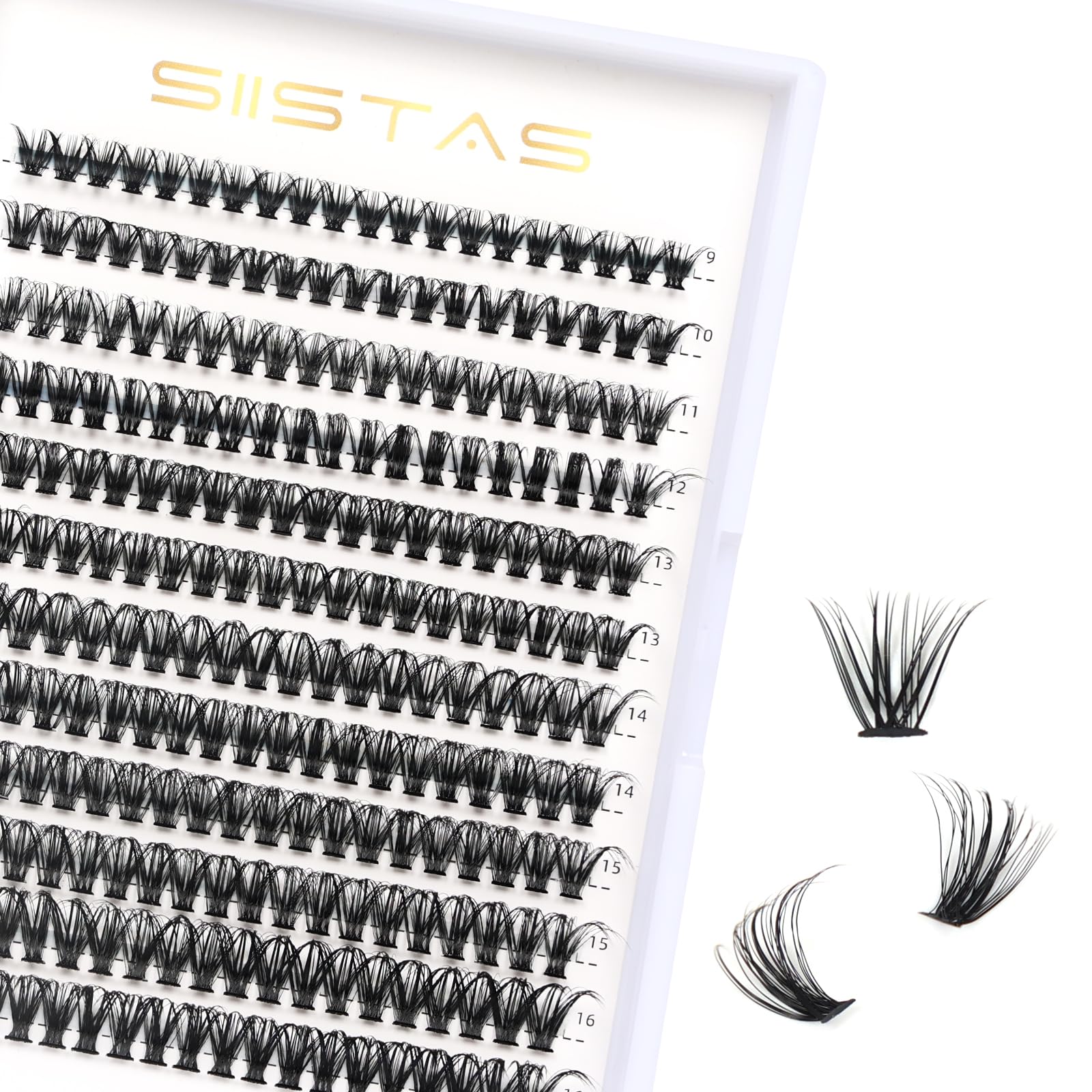 Cluster Eyelash Extensions 30D, 240pcs 9-16mm Mix Individual Lashes Cluster Black Volume Eyelash D Curl Cluster Lashes DIY Eyelash Extension(30D 240PCS 9-16mm MIX)