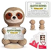 GOSSBY Thank You Gift for Women - Handmade Positive Star Crochet - You’re Sloth-Some! Thank You for Listening - Christmas, Birthday, Appreciation Gift Coworker, Sister, Friend, Teacher - Knitted Decor