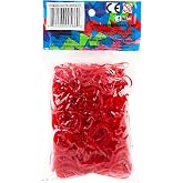 Rainbow Loom&reg; Jelly Collection: Red Rubber Bands with 24 C-Clips (600 Count)