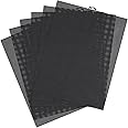 6pcs Plastic Mesh Canvas Sheets, 10 CT Plastic Eye Mesh Sheets for Embroidery Making Divider, Cross Stitch Acrylic Aida Mesh Screen for Yarn Crafts Knit DIY Crochet Projects (13x10inch, Black)
