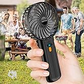 Breezefan 3-in-1 Portable Fan with 4 Speeds - Rechargeable Handheld Neck Desk Fan, Foldable Handle & Adjustable Rope, Lightwe