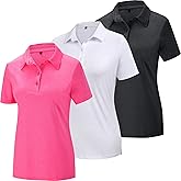 TYCTOS Women's Polo Shirts Athletic Golf Shirts Women Lightweight Womens Polo Shirts Short Sleeve Quick Dry Womens Shirt