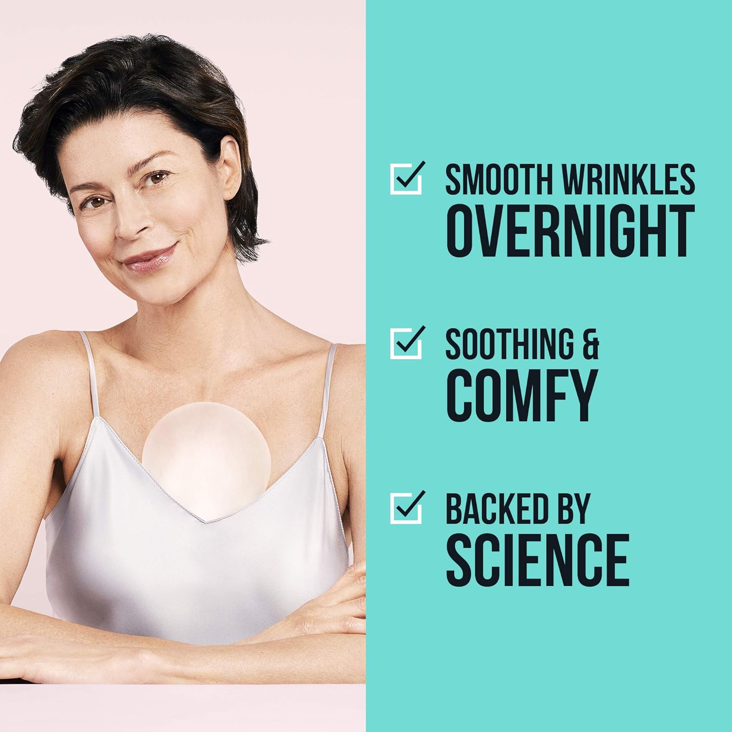 Sio Beauty SkinPad Silicone Chest Anti-Wrinkle Patches (2 Weeks Supply) - Reusable Overnight Smoothing Decollette Pad - Anti-Aging Patch For Neck & Cleavage: Beauty