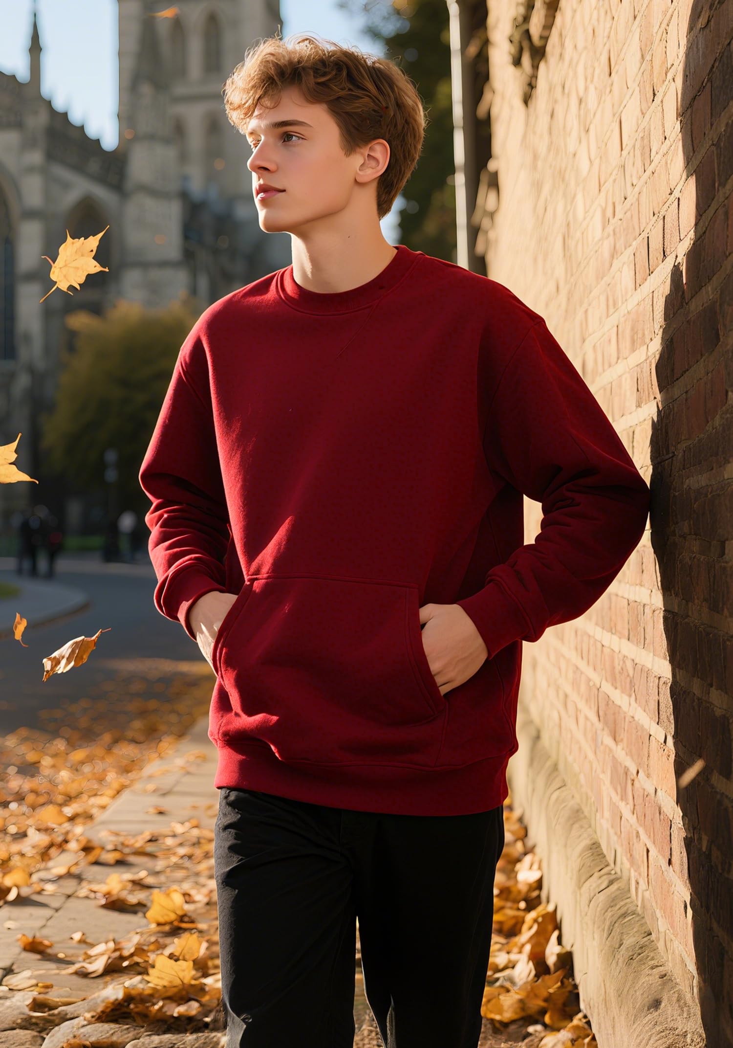 Peakwell Winter Pullover Herren Warm Sherpa Fleece Sweatshirts Thermo Arbeitspullover Langarm Shirts, Schwarz, L 2