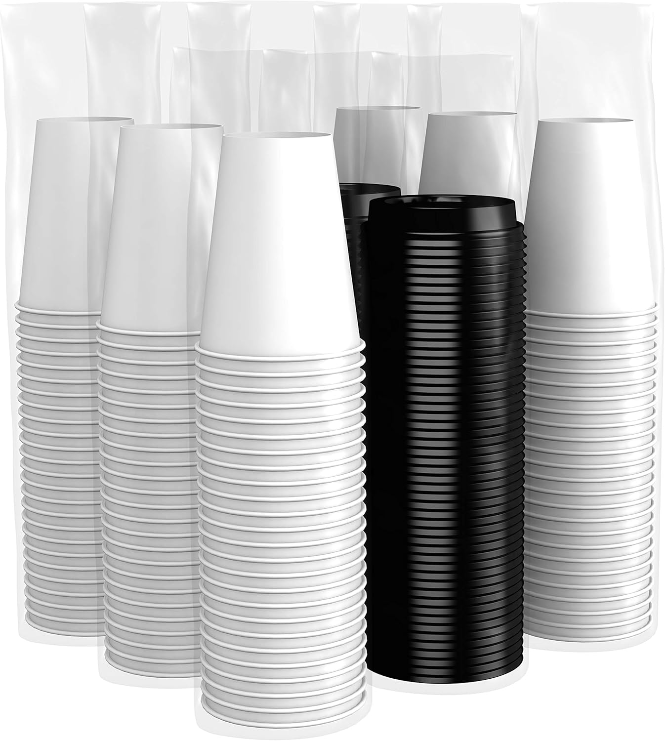  Brand - Solimo 12oz Paper Hot Cup with Lid, 150 Count: Health & Personal Care