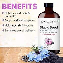 Majestic Pure Black Seed Essential Oil with Glass