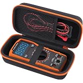 Khanka Hard Case for Klein Tools MM325/MM420/MM460S/MM400/MM300 Multimeter | EVA Hard Shell, Mesh Pocket Accessory Storage, Workshop Tool Storage, Elastic Strap Fixation, Protective Case Only