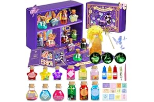 KIDDYCOLOR Magic Potion Kit for Kids - 12 Mixed Fairy Potion Bottles, Art Craft & Decoration Toys for Girls Ages 6 7 8 9 10 12+ Year Magical Workshop Kit for Boys Girls Birthday Party Gift, Christmas
