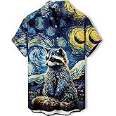 DADDYLOCO Men's Hawaiian Shirt Button Down Funny Printed Casual Short Sleeve Summer Beach Party BBQ Shirts