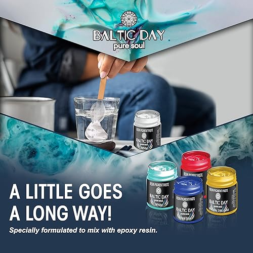 BALTIC DAY 50 Pigment Pastes for Epoxy Resin Jars Set Thick