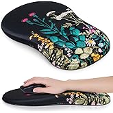 Mouse Pad with Wrist Rest, Canjoy Ergonomic Mouse Pad Computer Wrist Support with Massage Design & Non-Slip PU Base, Comfortable Mousepad for Office Desk Accessories