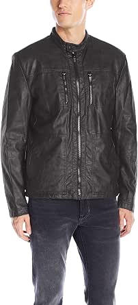 Amazon.com: kenneth cole new york Men 's chamarra de piel envejecido con  forro de Sherpa sintética, M, Negro : Ropa, Zapatos y Joyería