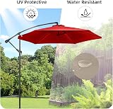 maxant Replacement Parasol Canopy 3m 8-Rib Garden Umbrella Cover view 3