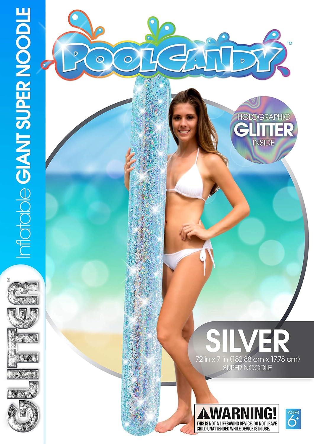 glitter pool noodle