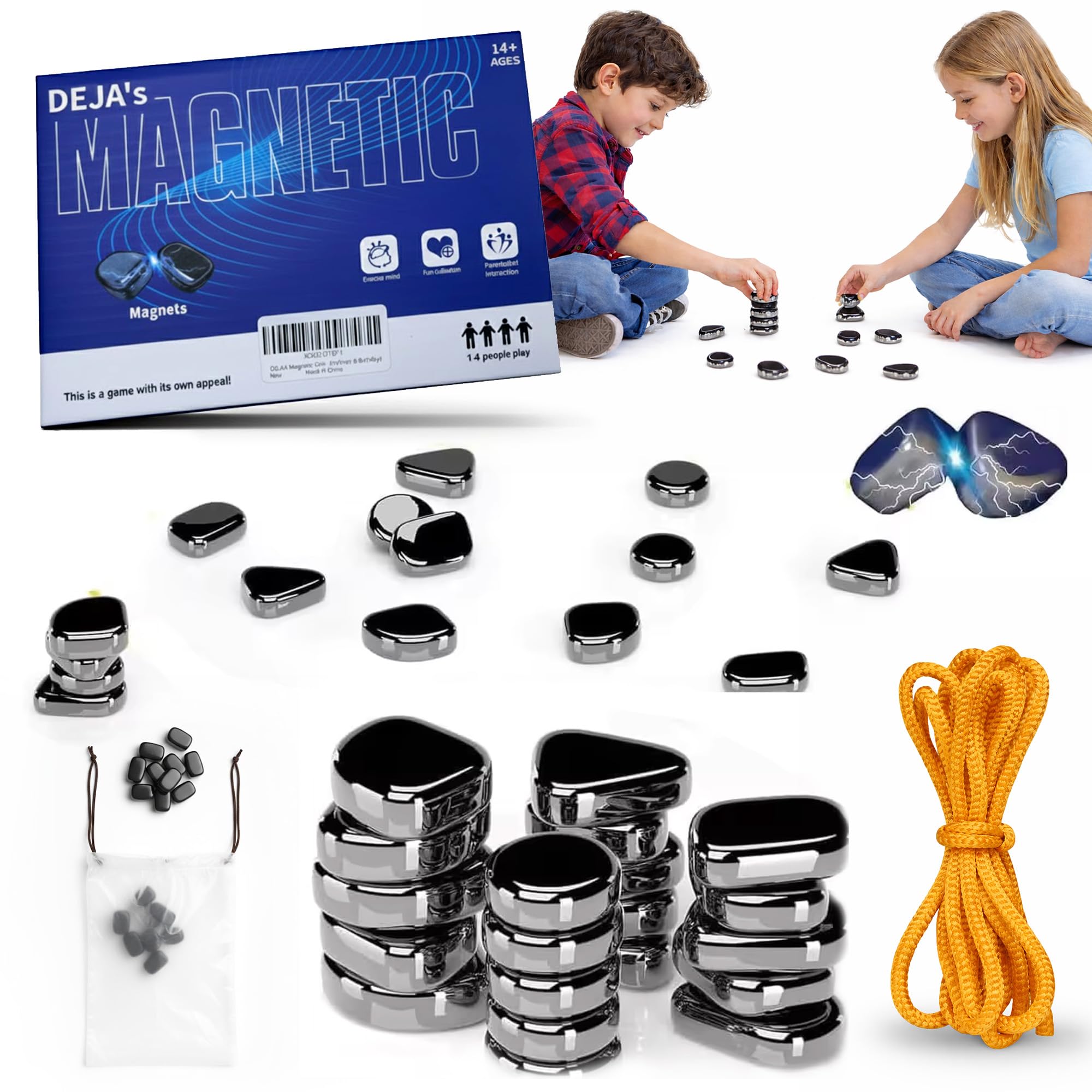 DEJA's Magnetic Chess Board Game with Stones – Educational Strategy Game for Adults, Portable & Travel-Friendly, Great Gift for Family, Christmas & Birthdays