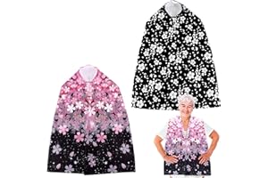 TaoTazon 2 Pack Adult Bib Dining Scarf for Women Microsuede Washable Reusable Food Clothing Protectors