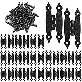 Murtenze 30 Pack 3.5 Inch Black Antique H Hinges