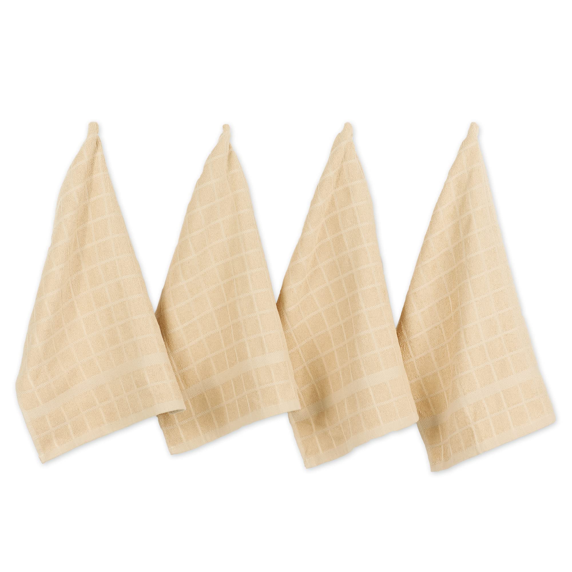 DII Windowpane Dishtowel Set, Cotton, Pebble Solid, 16x26 โ image 1