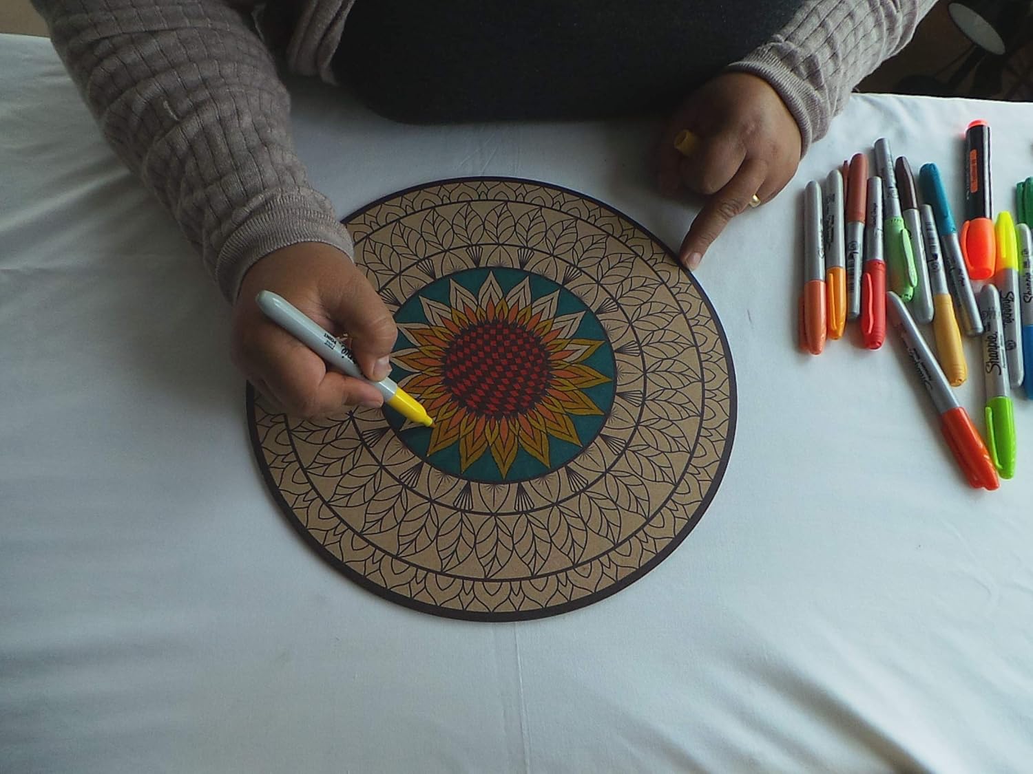 Painting Drawing Art Supplies Pack Of 2 Kit 2 Diy Circle Shape Painting Board With Mandala Design Of 11 3 8 Inches Diameter Arts Crafts Sewing Belasidevelopers Co Ke