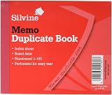 Silvine 4x5 Duplicate Memo Book 1-100 Index Pack of 12