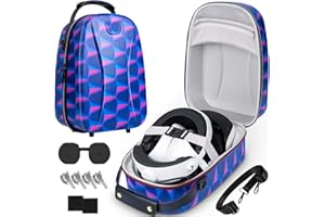 Aleemin Hard Carrying Case Compatible with PSVR 2, Hard Case Compatible with Vision Pro, Storage Bag Travel Compatible with PSVR2 Case with Shoulder Straps