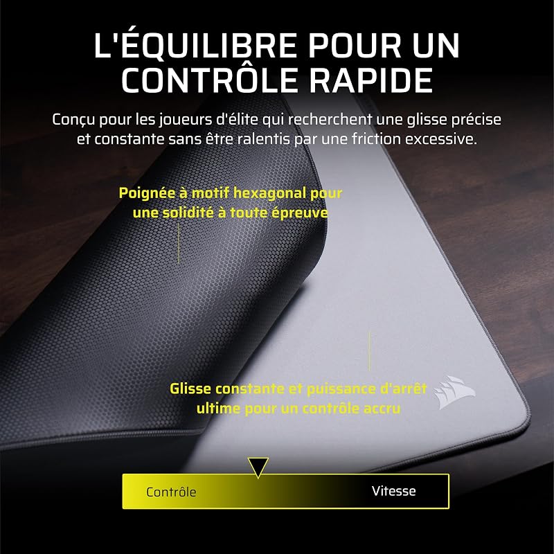 MM Pro Control Large Tapis de Souris (450 x 400mm) – Gris