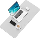 Hsurbtra Desk Pad 30 x 14 Inch PU Leather Non-Slip Waterproof Gray view 2