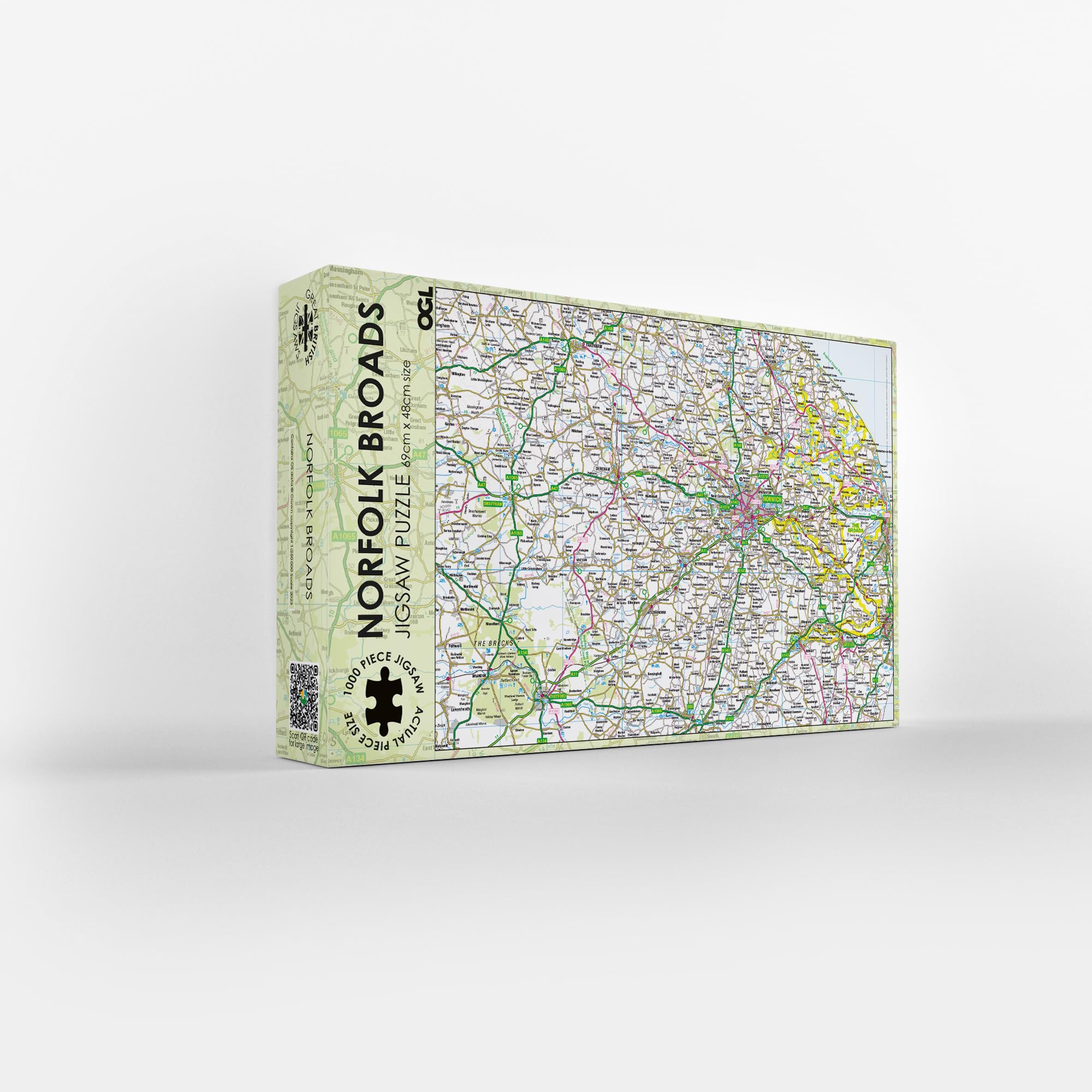 Pieceful Maps Jigsaw Puzzle | Great British Jigsaws | Small Batch Made | Sustainable Jigsaw Puzzles (Norfolk Broads)