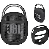 GETGEAR Silicone Cover Compatible with JBL Clip 4 Portable Speaker(Black)