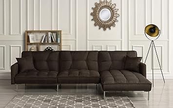 Amazon Com Casa Andrea Exp401 Fb Br Modern Sectional Brown