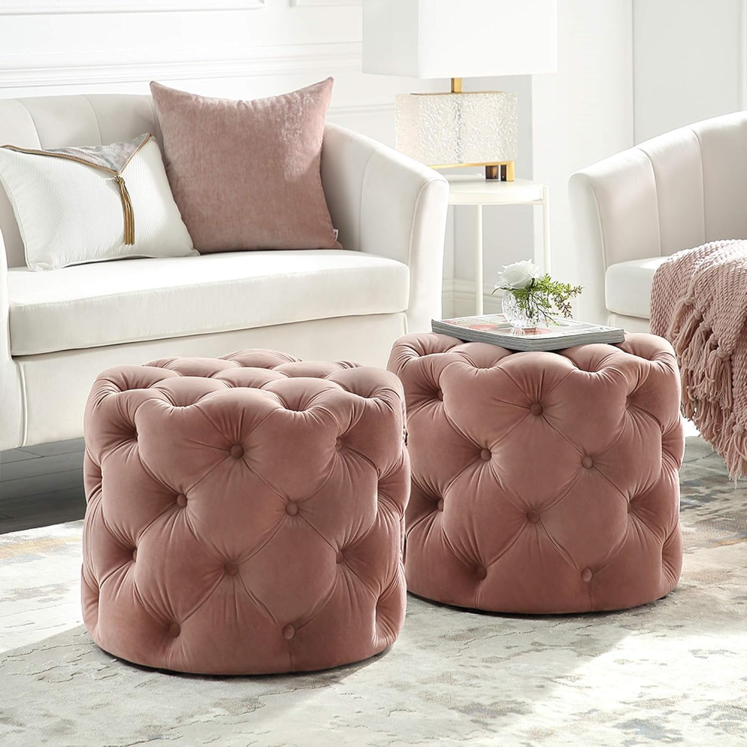 Best velvet chair and ottoman