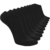 Skechers Men's Half Terry Low Cut Cushioned Footbed Socks (10-Pack)