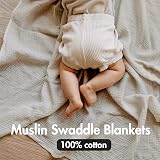 Soarwg Kids Muslin Swaddle Blankets 95x100 cm Pack of 3 Baby Burp Cloths view 4