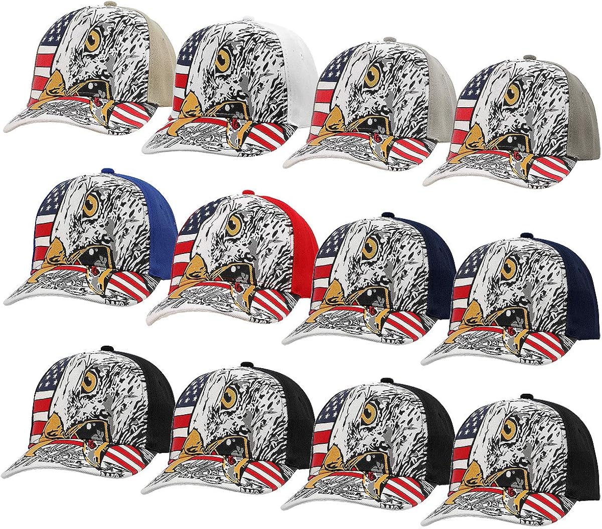 Wholesale 12-Pack Baseball Cap Donald Trump Keep American Great Again (Trump 2020 Keep America Great (12-Red)) at  Men’s Clothing store
