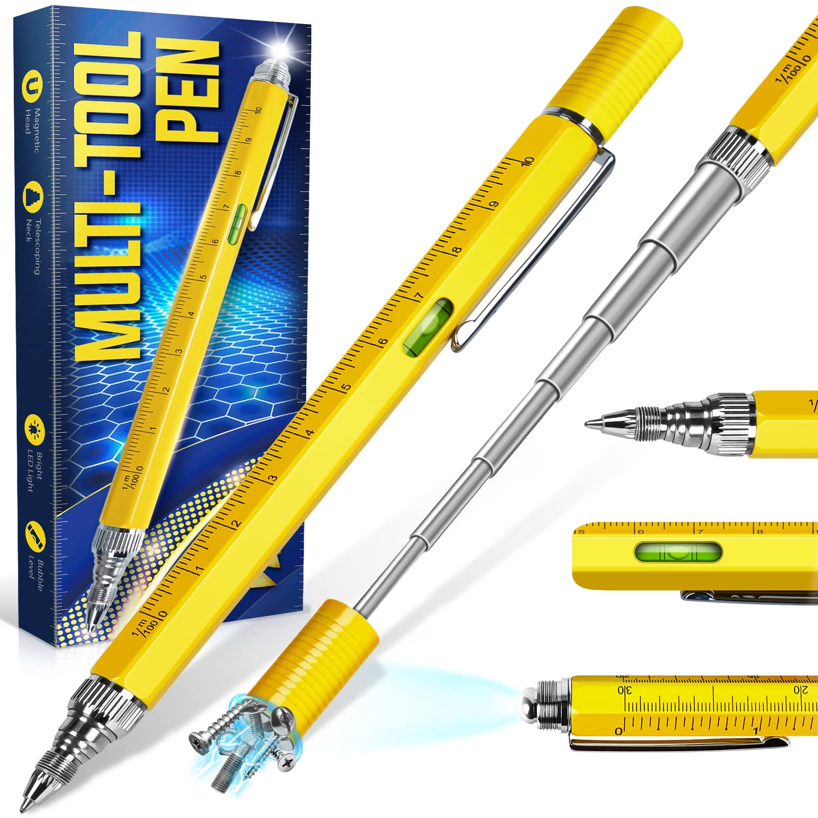 Gifts for Men Multi Tool Pen: Mens Birthday Gifts for Dad Grandad Presents for Uncle Grandpa DIY Tools Gadgets for Men
