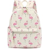 Corduroy Mini Backpack Purse for Women Girls, Fashion Small Backpack for Adults Teens Kids School Travel (Flamingo)