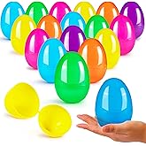 JOYIN 3.15" Easter Eggs, Large Fillable Plastic Eggs Empty Colorful Bright Eggshells with Hinge for Easter Hunt, Filling Treats, Party Favor, Basket Stuffers, Classroom Prize Supplies, 150PCS