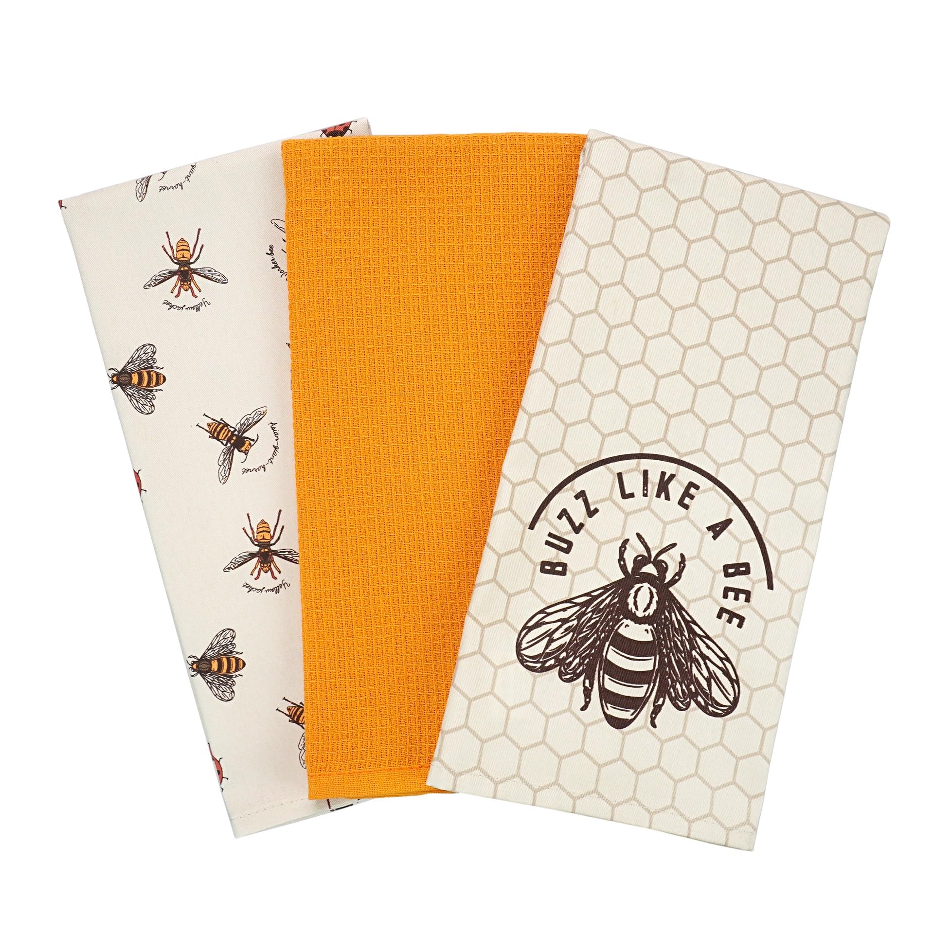 SiXsigma Sports Pack of 3 Tea Towels For Kitchen - Premium Cotton Decorative Kitchen Towel Linen for Cooking, BBQ, Baking & Dish Drying - Ideal For Women & Men (Brown)