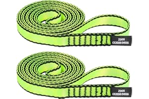 KLYTORX 18MM Nylon Climbing Sling Runner - 23KN CE2008/EN566 Certified Outdoor Climbing Webbing for Rock Climbing, Rappelling, Mountaineering, Swing Gear, Outdoor Adventures & Emergency Anchoring