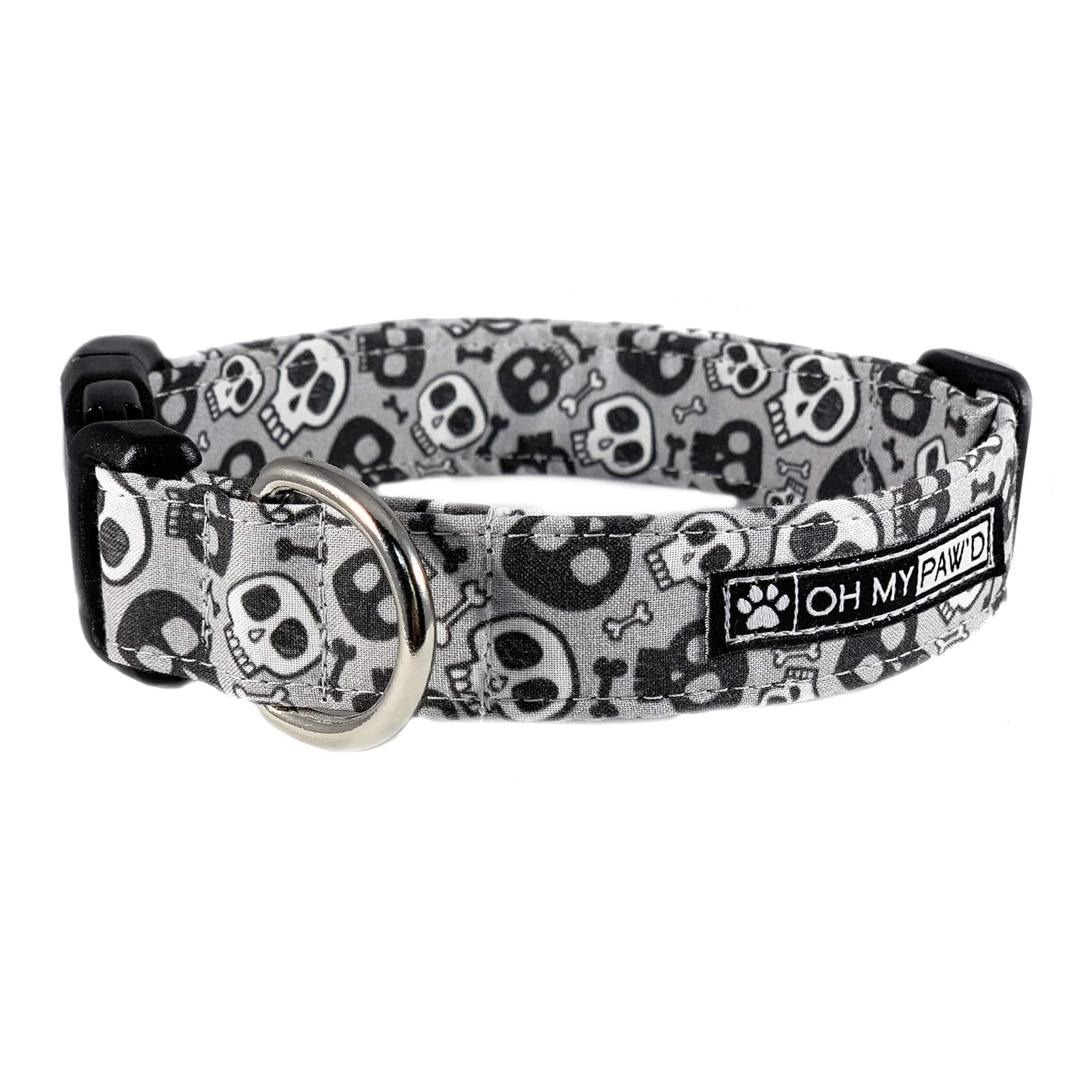 Skull and Bones Collar for Pets Size Extra Small 5/8 Inch