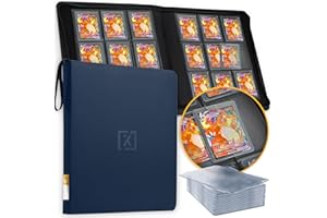 HOMEXPRO X PRO Toploader Binder | Holds 252 Toploaders | 20 Toploaders INCLUDED | 9-Pocket Top Loader Binder | Ringless Double-Sided Pockets | Top loader Binders for TCG, Sports | Premium Top Loader Storage